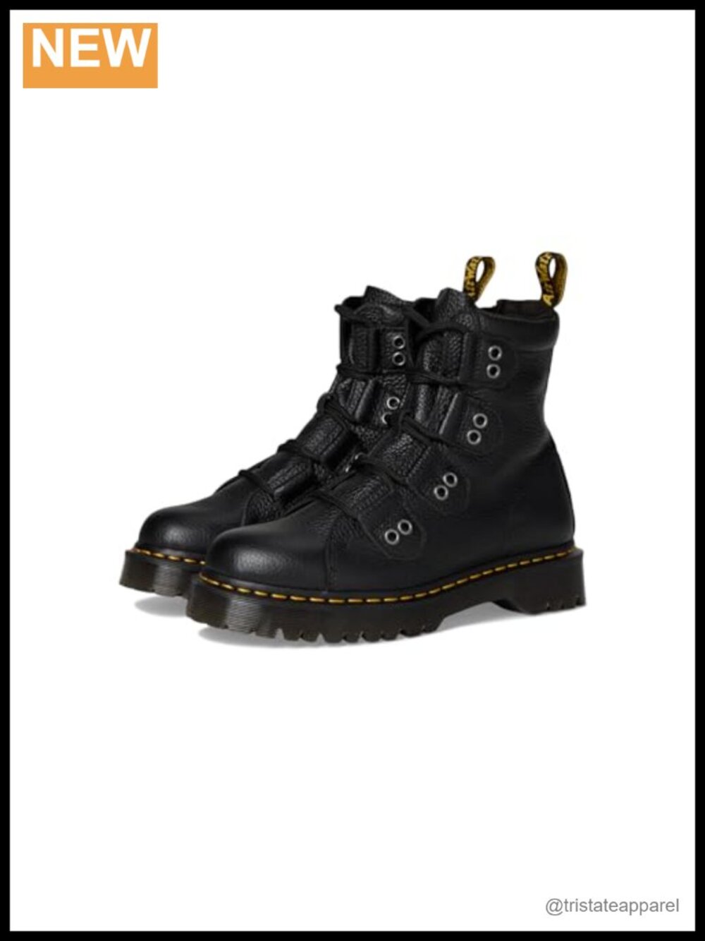 Milled Nappa Leather Lace-Up Fashion Boots Round Toe Ankle Boots Water Resistant